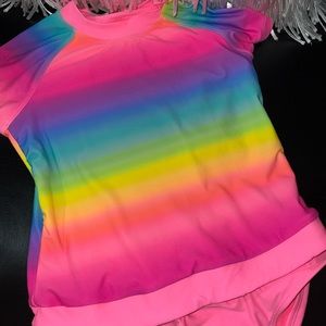 Gently used girls bathing suit size 7/8